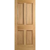 LPD Nostalgia Victorian 4 Panel Unfinished Oak Internal Door