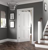 lpd nostalgia victorian 4 panel white primed door staircase lifestyle