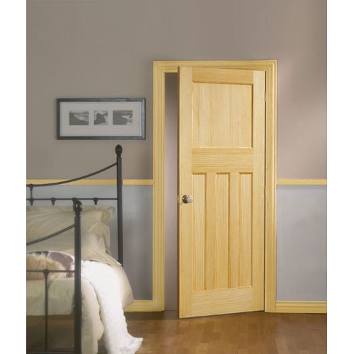 lpd radiata pine dx 1930s style edwardian 4 panel door bedroom lifestyle