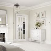 lpd utah white primed clear glaze internal door living room lifestyle