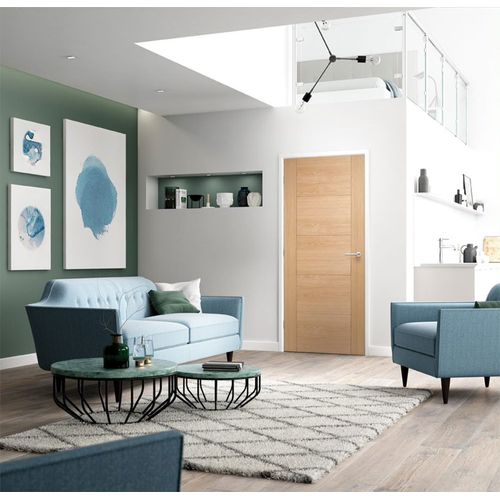 lpd vancouver 5 panel oak door living room lifestyle