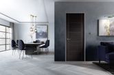 lpd vancouver dark grey laminate 5 panel flush door dining room lifestyle