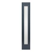 LPD Victorian Fully Finished Anthracite Grey Composite Frosted Glazed External Sidelight - 2032mm x 356mm (80 inch x 14 inch)