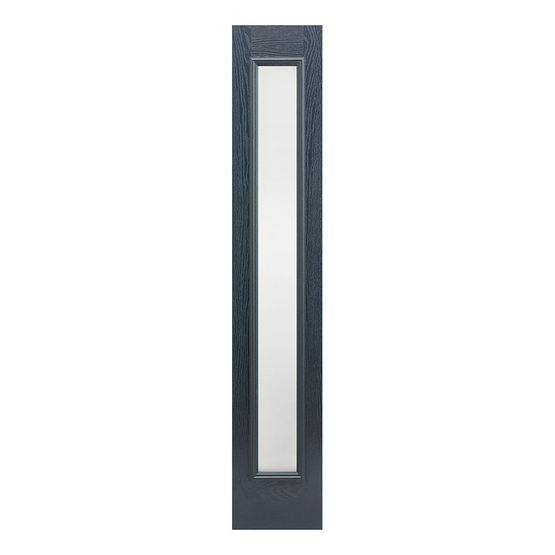 LPD Victorian Fully Finished Anthracite Grey Composite Glazed with Frosted Glazing Sidelight   2032mm x 356mm (80 inch x 14 inch)