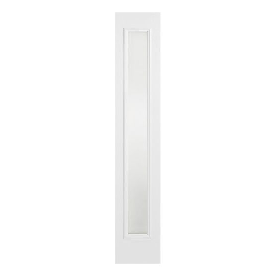 LPD Victorian Fully Finished White Composite Glazed with Frosted Glazing Sidelight   2032mm x 356mm (80 inch x 14 inch)