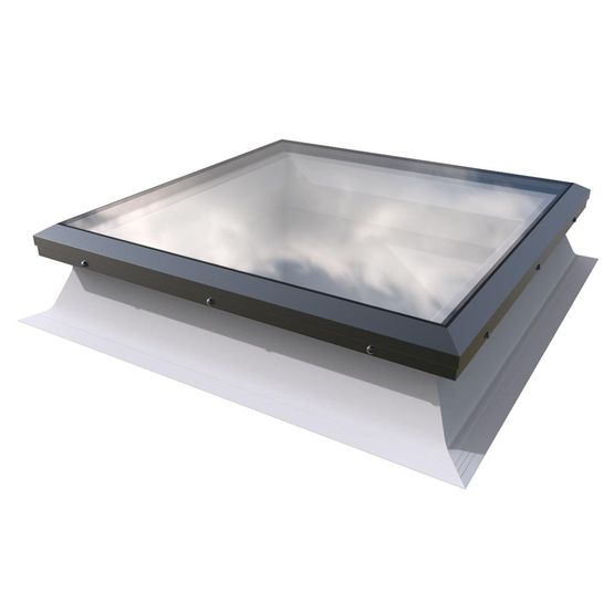 mardome glass trade flat glass rooflight on 150mm upvc kerb