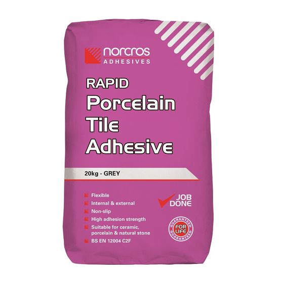 Video of Norcros Adhesives Rapid Porcelain Grey Tile Adhesive - 20KG