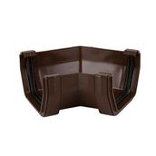 Plastic Guttering Square Style 135 Degree Angle 114mm - Brown
