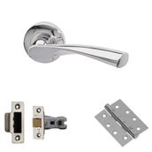 XL Joinery Rhine Polished Chrome Fire Door Handle Pack