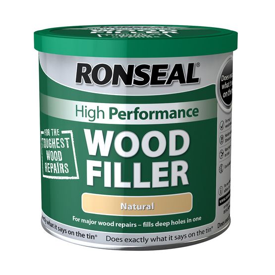 ronseal high performance wood filler natural 550g