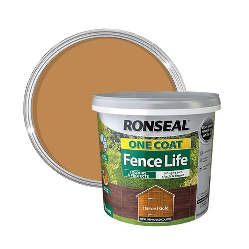 ronseal once coat fence life harvest gold primary