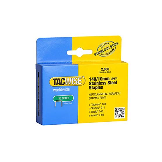 Tacwise 10mm Stainless Steel Staples 140   Box of 2000