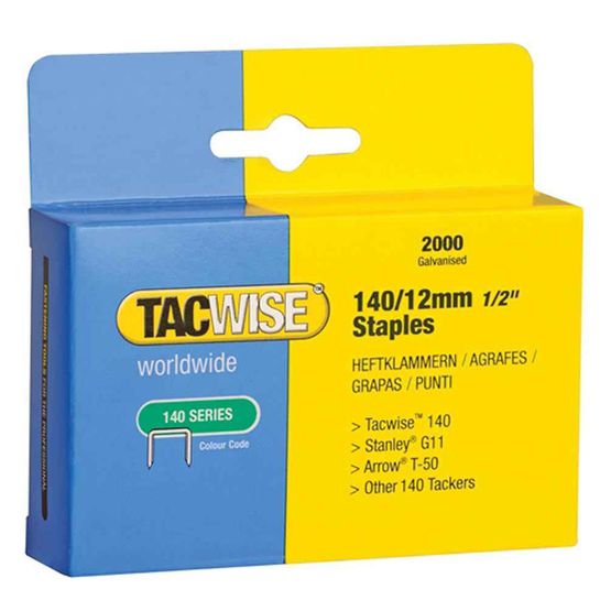 Tacwise 140 Staples 2000 Box 12mm