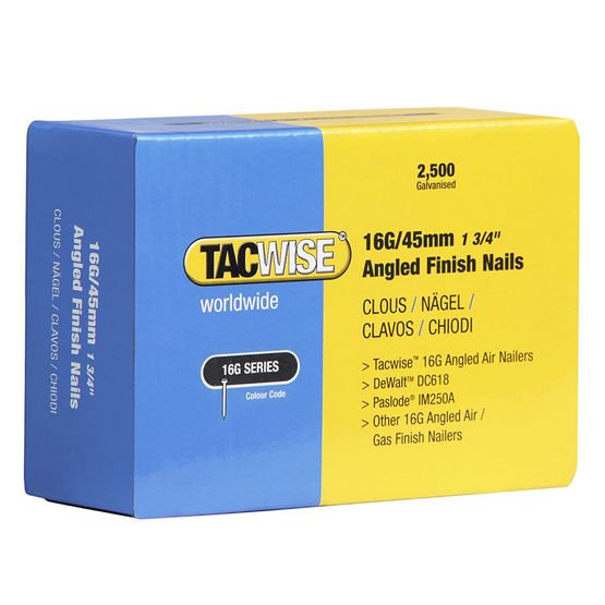 Tacwise 16G 45mm Angled Nails   Box of 2500
