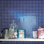 Johnson Tiles Teres Mosaics Azure Gloss Glass Wall Tile