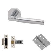 XL Joinery Tiber Polished/Satin Chrome Fire Door Handle Pack