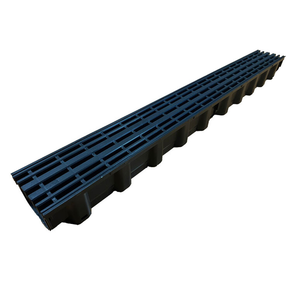 NEW!! MULTI PACK 6 HEAVY DUTY PLASTIC DRAINAGE CHANNEL WITH PLASTIC GRATING 