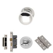XL Joinery Vedea Polished Chrome Bathroom Lock Door Handle Pack