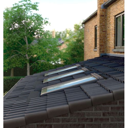 VELUX GBL Low Pitch White Painted Centre Pivot Roof Window & Flashing wide lifestyle