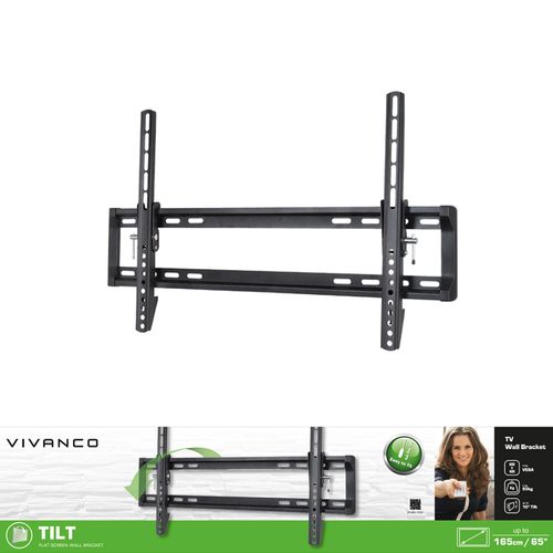 vivanco large extra large tilt tv wall mount bracket up to 65 inch secondary infographic