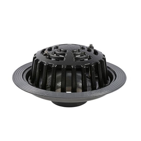 vortx cast iron vertical threaded dome grate roof rainwater outlet