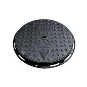 Wrekin Cast Iron Manhole Cover and Plastic Frame 450mm Diameter - A15 Class