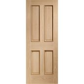 XL Joinery Raised Mouldings Victorian 4 Panel Unfinished Oak Internal Door