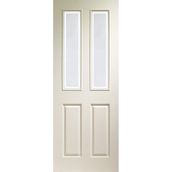 XL Joinery Forbes Victorian Moulded White Primed Glazed Internal Door