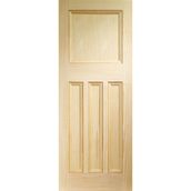 XL Joinery DX 1930s Edwardian 1930s Edwardian 4 Panel Unfinished Pine Internal Door