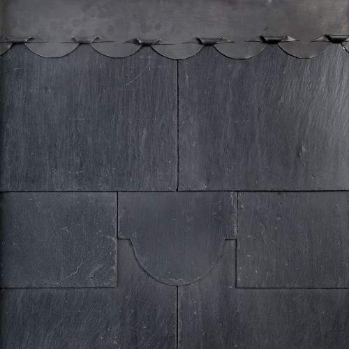 Mocha SS04F Spanish First Quality Natural Slate Roof Tile in Black