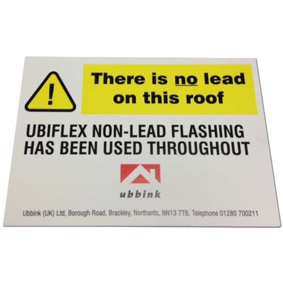 Video of Ubiflex Sign - There is No Lead on this Roof