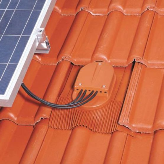 Klober Venduct Solar PV Cable Outlet Tile Kit ~ Brown