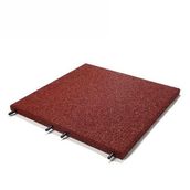 Eurodec Premier Rubber Tile 500mm x 500mm x 30mm Thick - Red