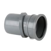 Single Socket Bend Push Fit Soil Pipe Adjustable 0 to 30dg in Grey - 110mm