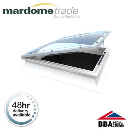 Mardome Trade Opening Roof Dome & Kerb 600 x 600mm Dbl Glazed Textured