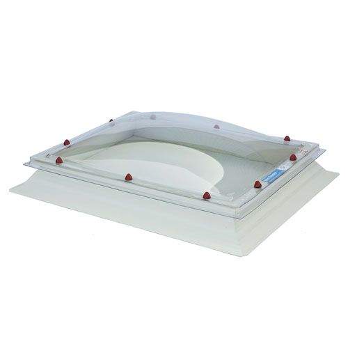 Em Dome 600mm x 1200mm Double Glazed Opal Fixed Dome & Curb