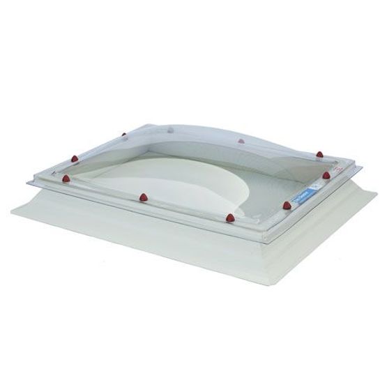 Em Dome 700mm x 1900mm Double Glazed Clear Fixed Dome & Curb