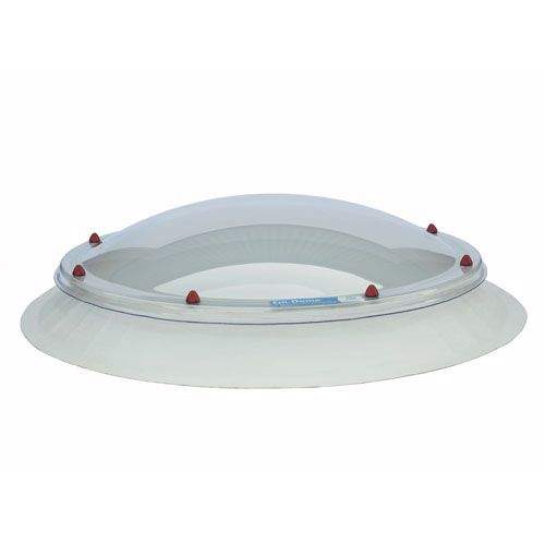 Em Dome 950mm Double Glazed Clear Fixed Circular Dome & Curb