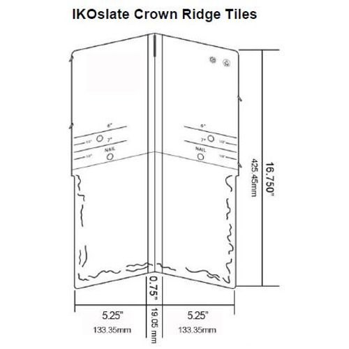IKOslate Crown Ridge Pieces in Slate Grey - 3m Pack