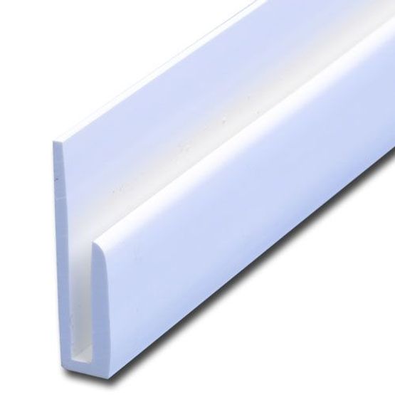 J Section White Capping Strip - 2440mm