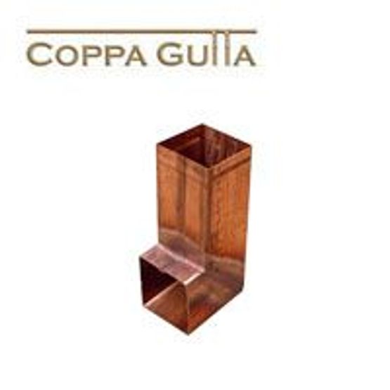 Copper Guttering Square 80x80mm Downpipe Shoe