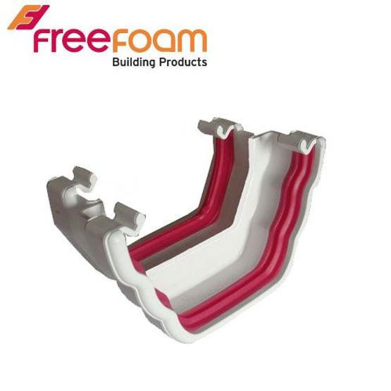 Freeflow Ogee Style Gutter Ogee to Square Adaptor - White