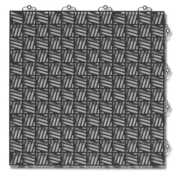 Tact Tiles Briq Outdoor Tiles 380mm x 380mm x 10.1mm (Per m2) Graphite