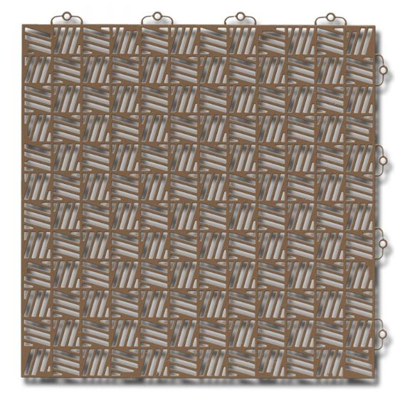 Tact Tiles Briq Outdoor Tiles 380mm x 380mm x 10.1mm (Per m2) Cedar