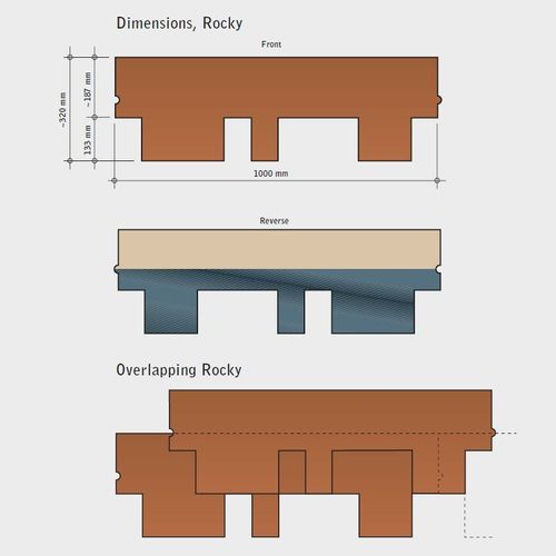 Katepal Super Rocky Bitumen Roofing Shingles (3m2) - Barkwood Brown