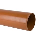 Plastic Guttering Industrial Downpipe 3m Plain Length 200mm