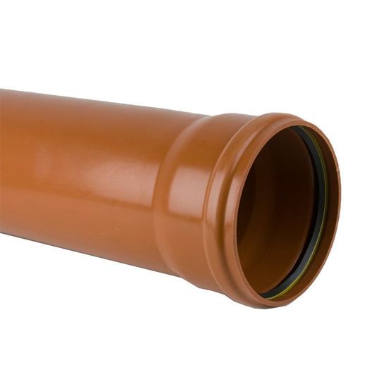 Plastic Guttering Industrial Downpipe Socketed 6m Length 200mm