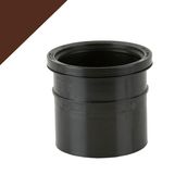 Single Socket Soil Pipe Push Fit Connector in Brown - 110mm