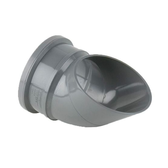 Plastic Guttering Industrial Downpipe Shoe 112.5dg 110mm - Grey
