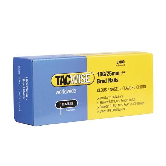 18G Brad Nails 13mm by Tacwise - Box of 5000